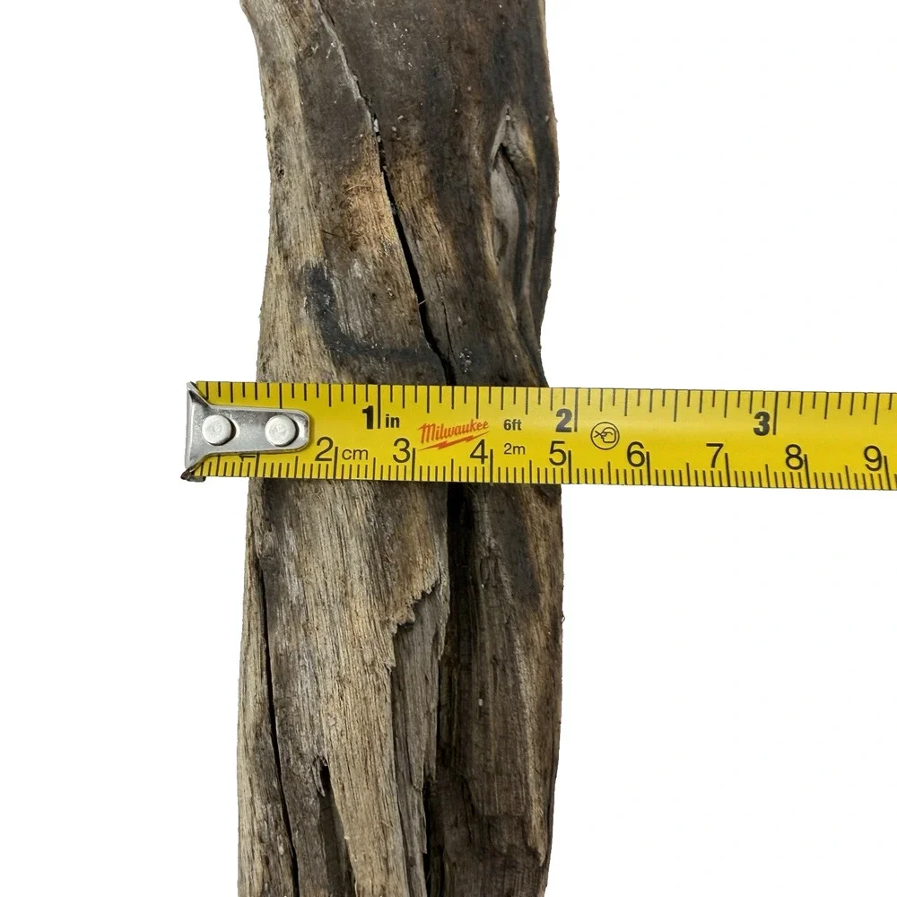 Bent California Driftwood with Burnt Patina & Natural Bend – Sculptural Wood